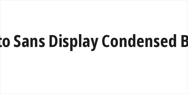 Noto Sans Display Condensed Bold Logo