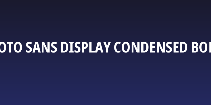 Noto Sans Display Condensed Bold Social Header