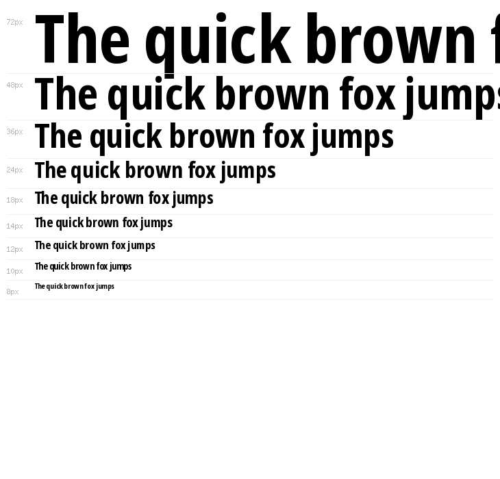 Noto Sans Display Condensed Bold Waterfall