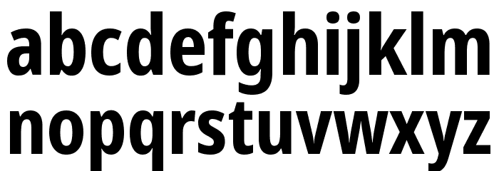 Noto Sans Display Condensed Bold Font LOWERCASE