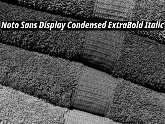 Noto Sans Display Condensed ExtraBold Italic Example 1