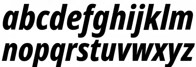 Noto Sans Display Condensed ExtraBold Italic خط أحرف صغيرة
