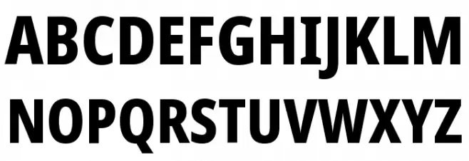 Noto Sans Display Condensed ExtraBold Font Litere mari
