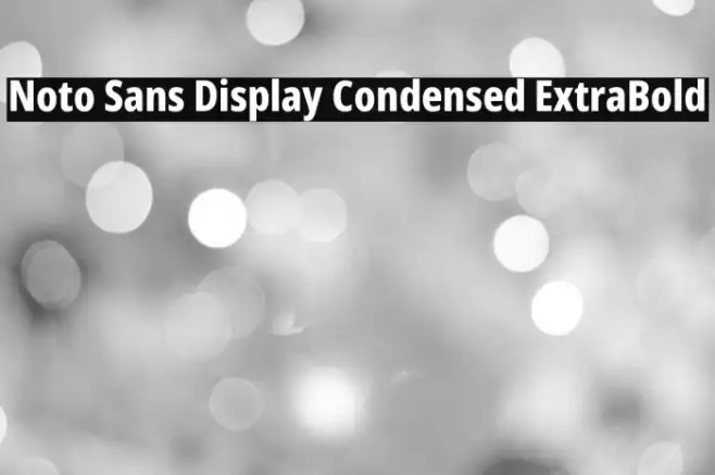 Noto Sans Display Condensed ExtraBold Example 1