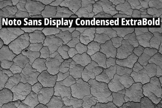 Noto Sans Display Condensed ExtraBold Example 2