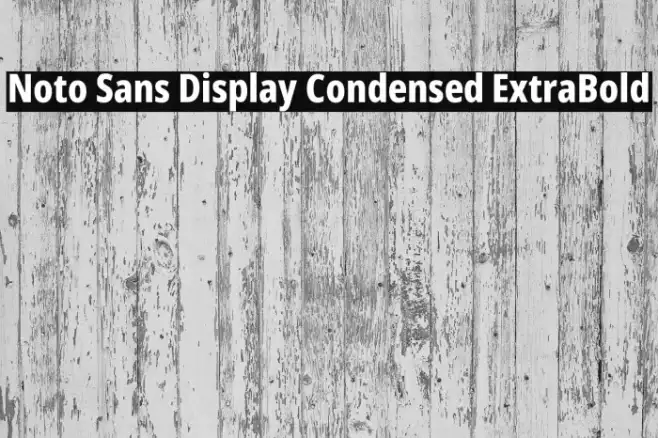 Noto Sans Display Condensed ExtraBold Example 3