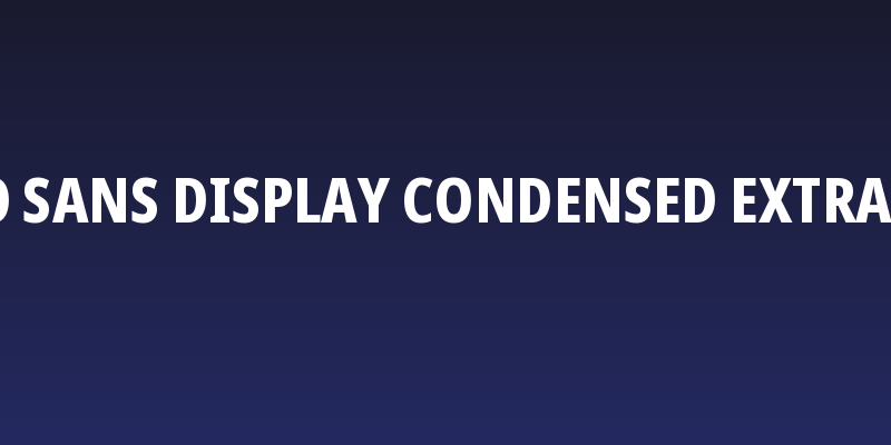 Noto Sans Display Condensed ExtraBold Social Header