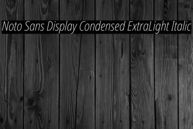 Noto Sans Display Condensed ExtraLight Italic Font examples