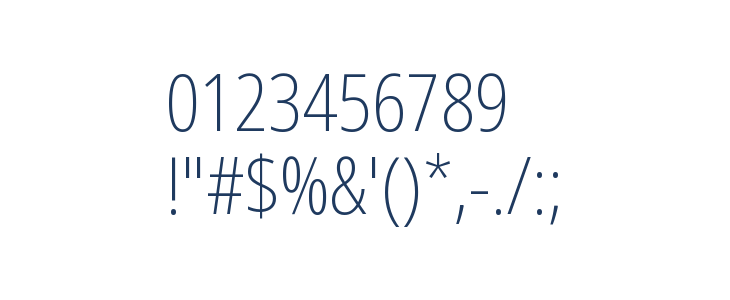 Noto Sans Display Condensed ExtraLight Other Characters