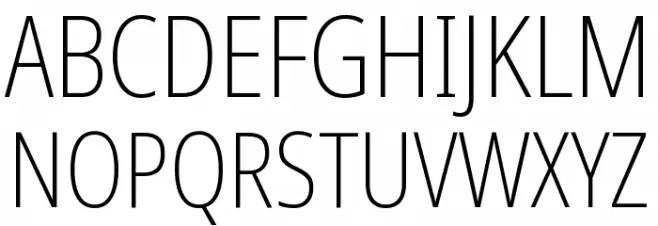 Noto Sans Display Condensed ExtraLight Font UPPERCASE