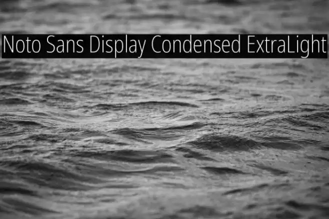 Noto Sans Display Condensed ExtraLight Font examples