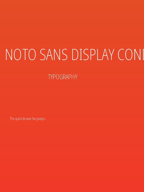 Noto Sans Display Condensed ExtraLight Poster