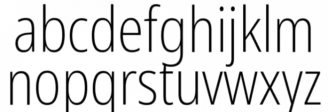 Noto Sans Display Condensed ExtraLight Fuentes MINÚSCULAS
