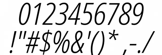 Noto Sans Display Condensed Light Italic Font OTHER CHARS