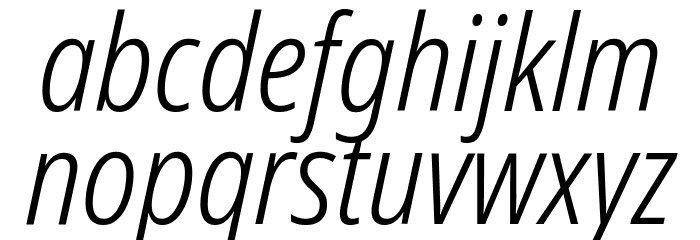 Noto Sans Display Condensed Light Italic Font LOWERCASE