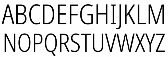 Noto Sans Display Condensed Light Schriftart Groß
