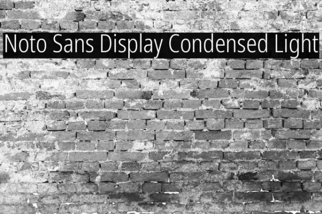 Noto Sans Display Condensed Light Example 3