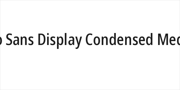 Noto Sans Display Condensed Medium Logo