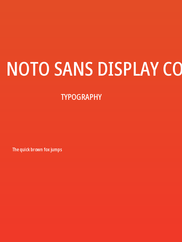 Noto Sans Display Condensed Medium Poster