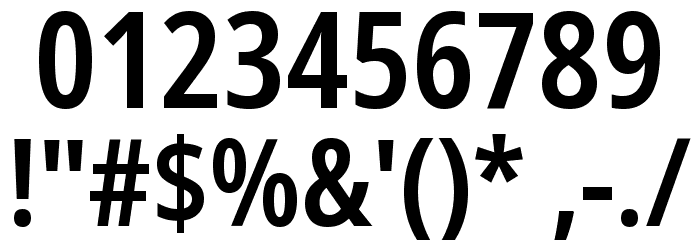 Noto Sans Display Condensed SemiBold Font OTHER CHARS