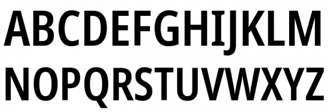Noto Sans Display Condensed SemiBold Fonte MAIÚSCULAS