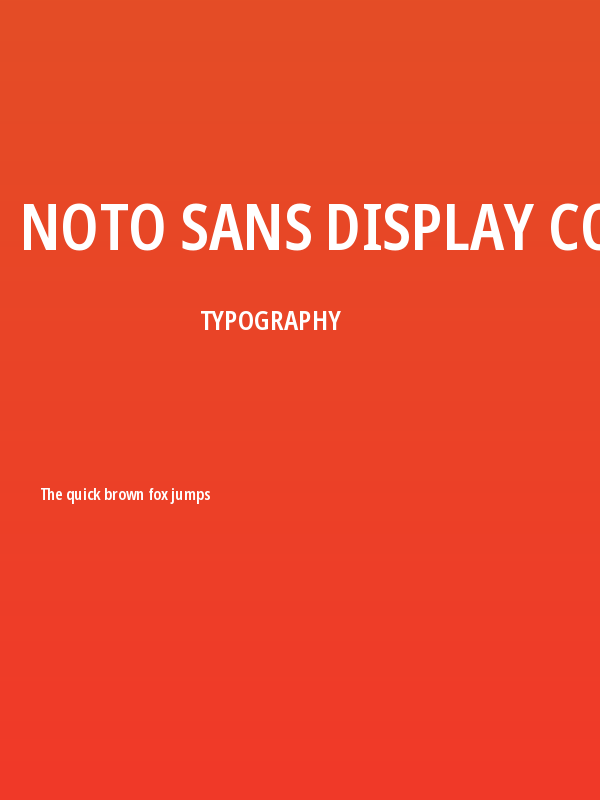 Noto Sans Display Condensed SemiBold Poster