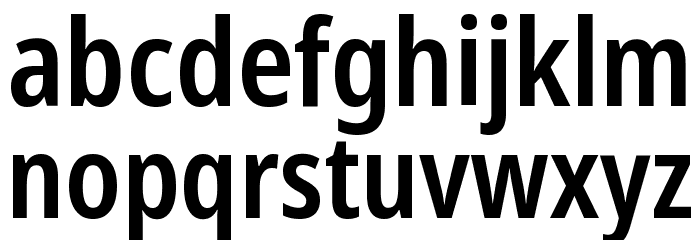 Noto Sans Display Condensed SemiBold Font LOWERCASE