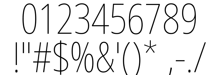Noto Sans Display Condensed Thin Font OTHER CHARS
