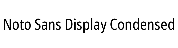 Noto Sans Display Condensed  免费字体下载