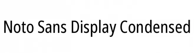 Noto Sans Display Condensed  免费字体下载