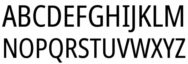 Noto Sans Display Condensed Schriftart Groß
