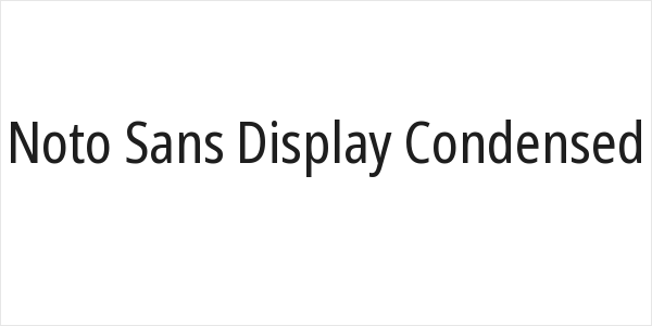 Noto Sans Display Condensed Logo