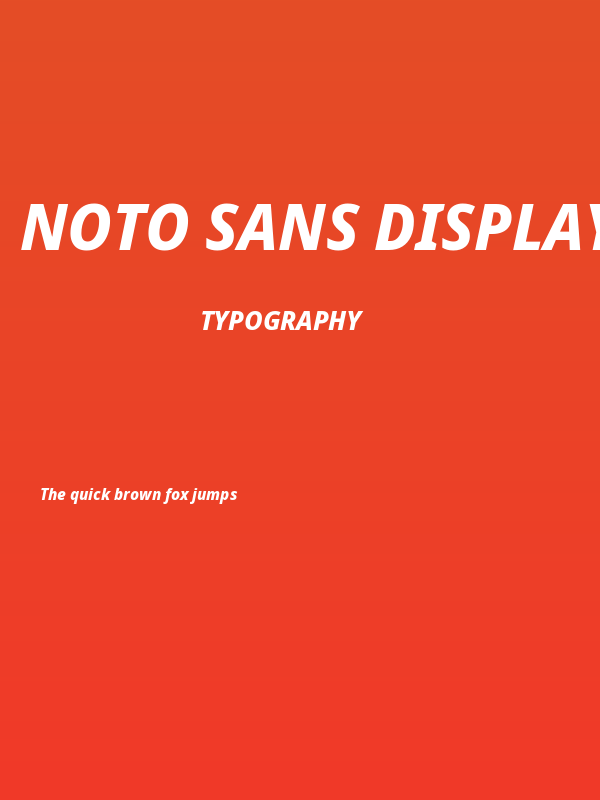 Noto Sans Display ExtraBold Italic Poster