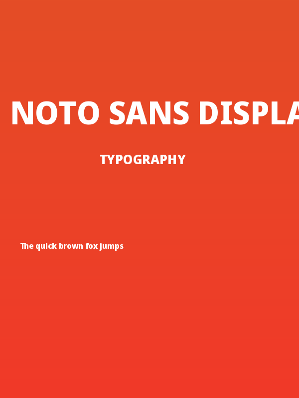 Noto Sans Display ExtraBold Poster