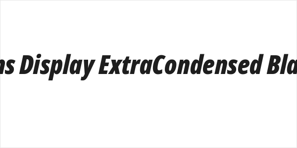 Noto Sans Display ExtraCondensed Black Italic Logo