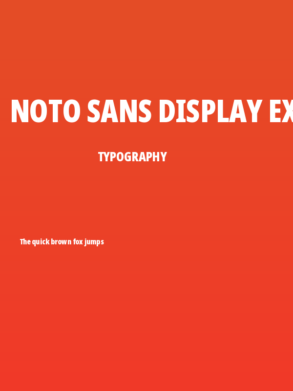 Noto Sans Display ExtraCondensed Black Poster