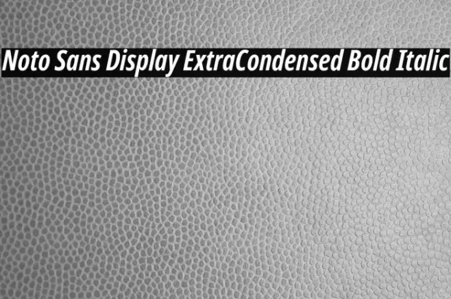 Noto Sans Display ExtraCondensed Bold Italic Example 3