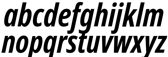 Noto Sans Display ExtraCondensed Bold Italic Font LOWERCASE