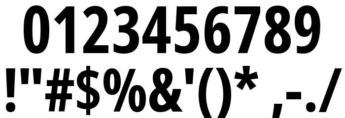 Noto Sans Display ExtraCondensed Bold Font OTHER CHARS