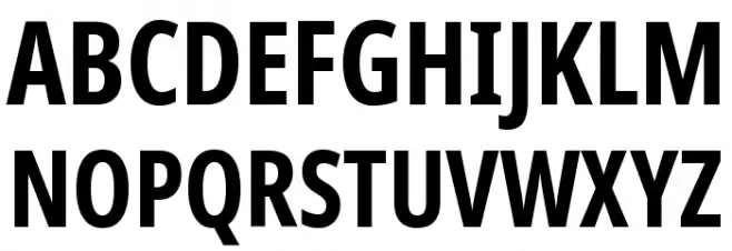 Noto Sans Display ExtraCondensed Bold 字体 大写