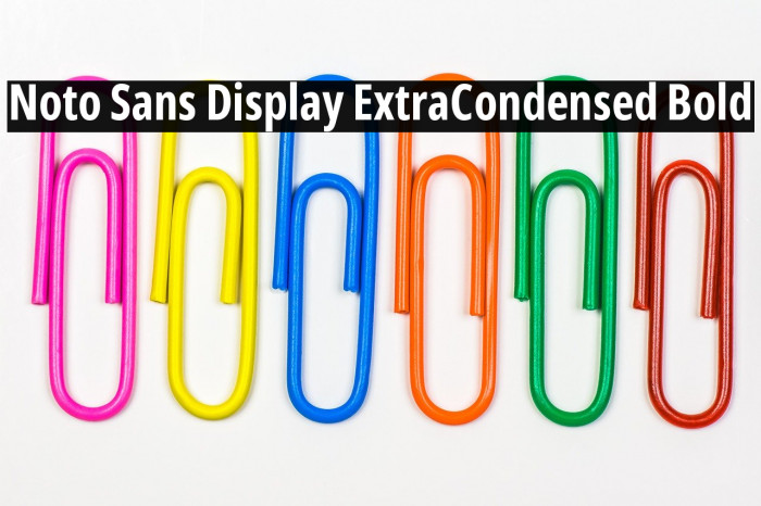 Noto Sans Display ExtraCondensed Bold Font examples