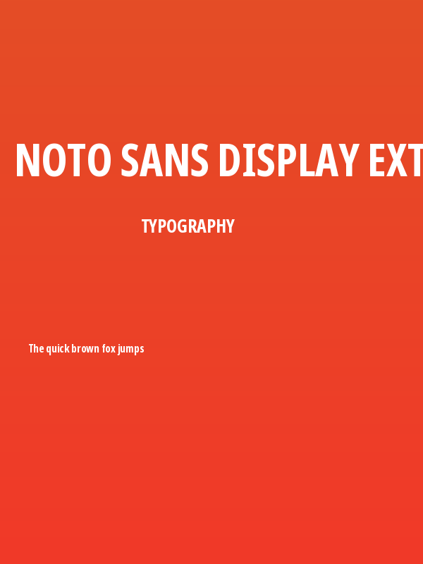 Noto Sans Display ExtraCondensed Bold Poster