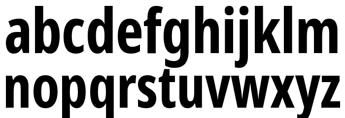 Noto Sans Display ExtraCondensed Bold Font LOWERCASE