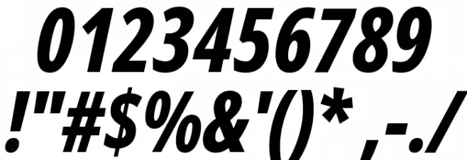 Noto Sans Display ExtraCondensed ExtraBold Italic Font OTHER CHARS