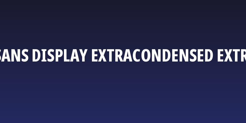 Noto Sans Display ExtraCondensed ExtraBold Social Header