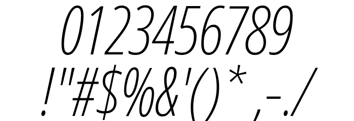 Noto Sans Display ExtraCondensed ExtraLight Italic Font OTHER CHARS