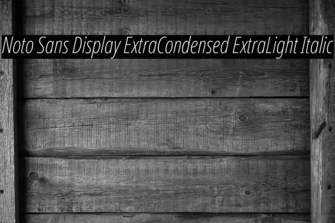 Noto Sans Display ExtraCondensed ExtraLight Italic Font examples