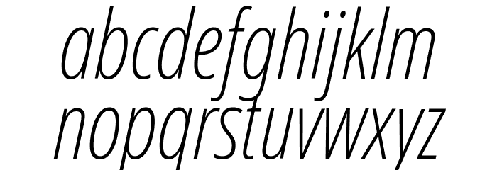 Noto Sans Display ExtraCondensed ExtraLight Italic Font LOWERCASE