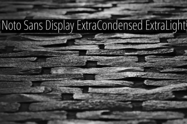 Noto Sans Display ExtraCondensed ExtraLight Font examples