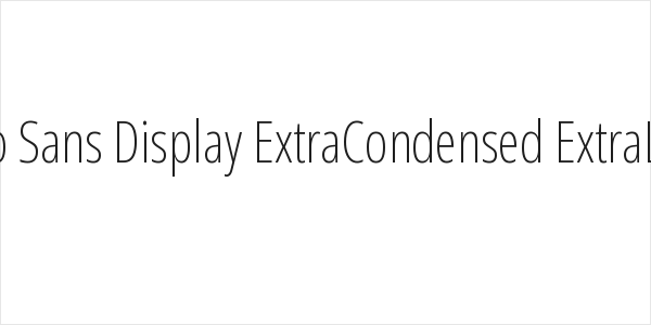 Noto Sans Display ExtraCondensed ExtraLight Logo